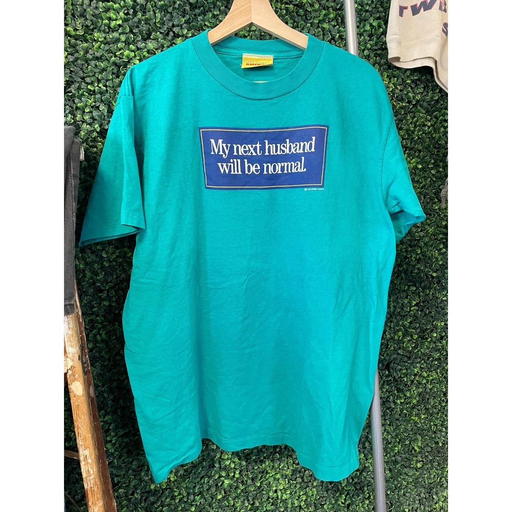 vtg 90s DAD HUSBAND WIFE Tee Large // silly joke baggy fun family bar drinking